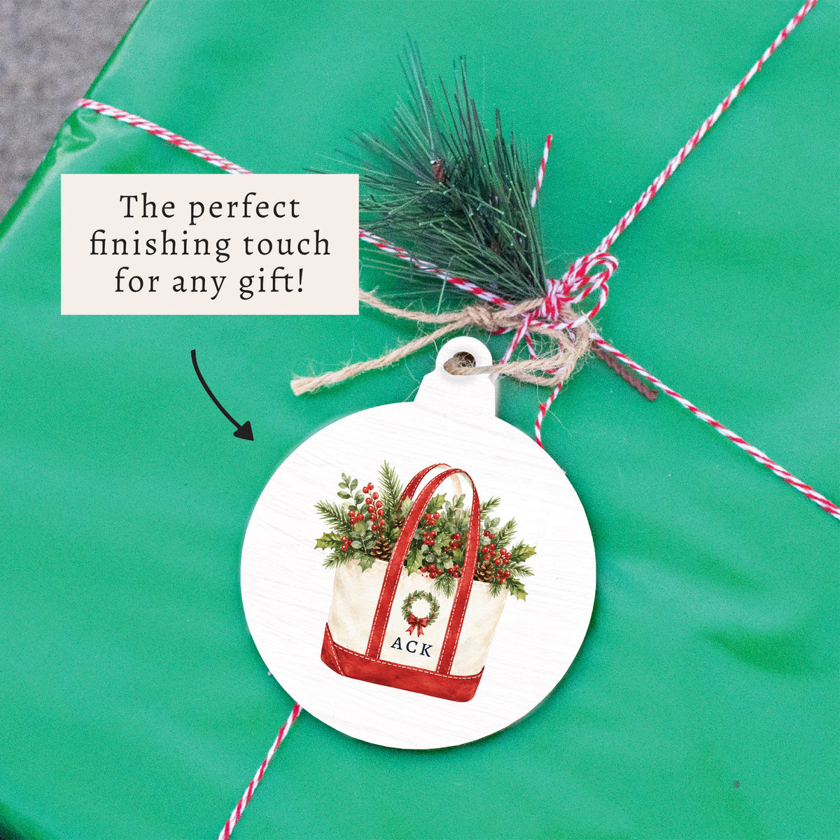 Christmas Boat Tote Personalized Ornament