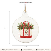 Christmas Boat Tote Personalized Ornament