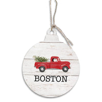 Christmas Tree Truck Personalized Ornament
