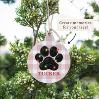 Paw Lights Personalized Ornament