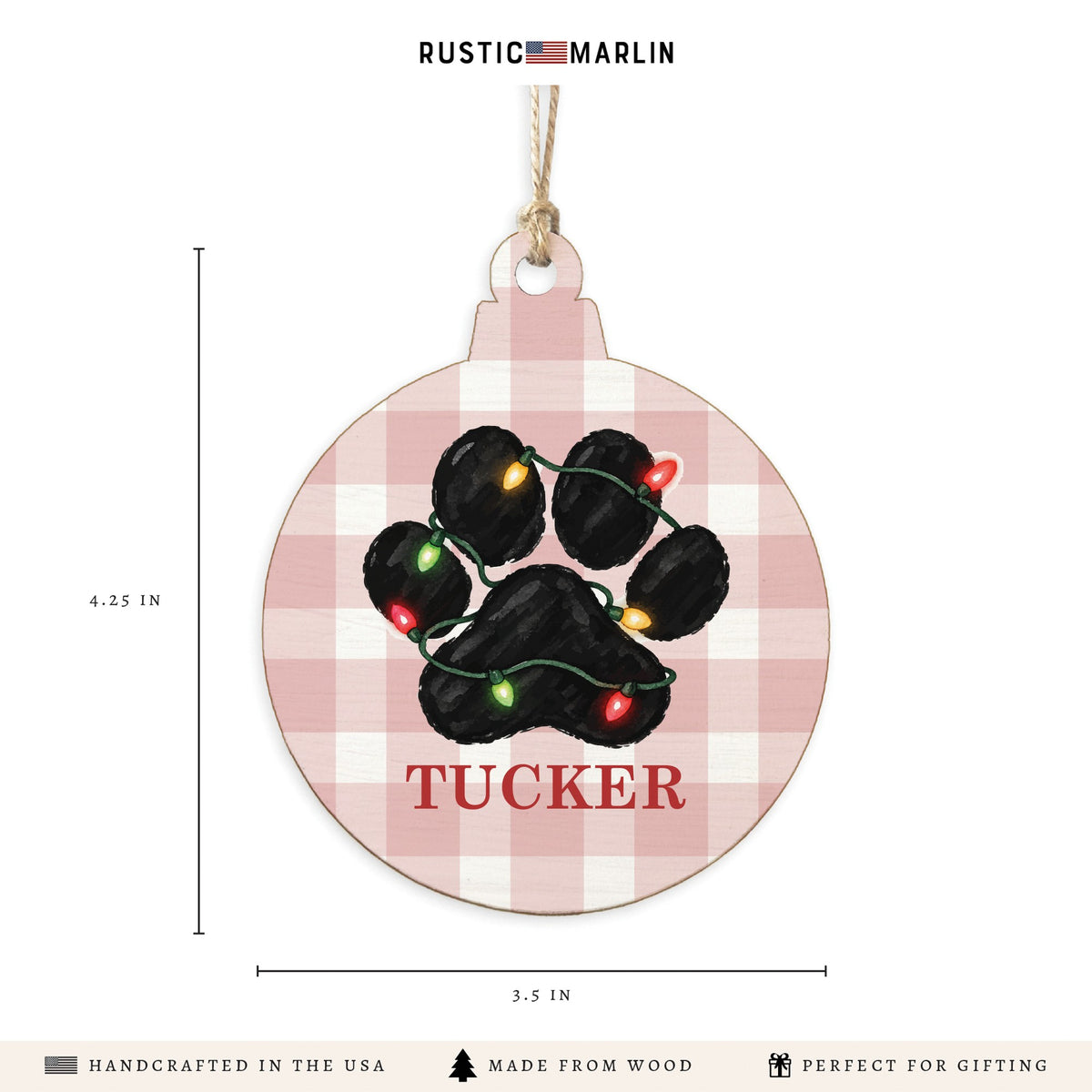 Paw Lights Personalized Ornament