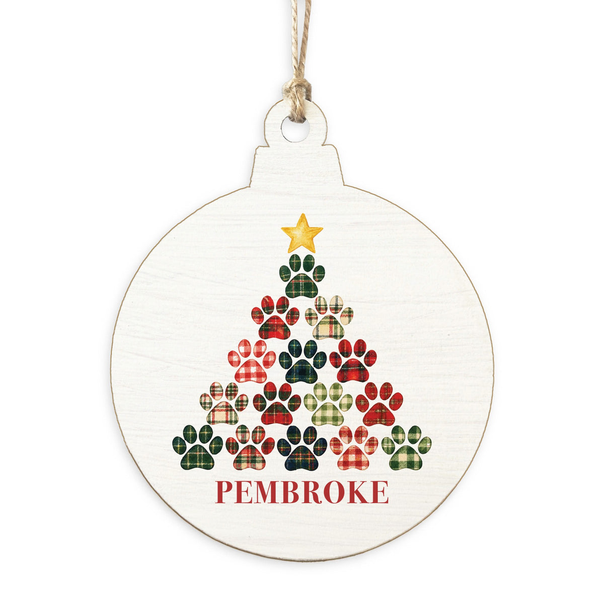 Paw Tree Personalized Ornament