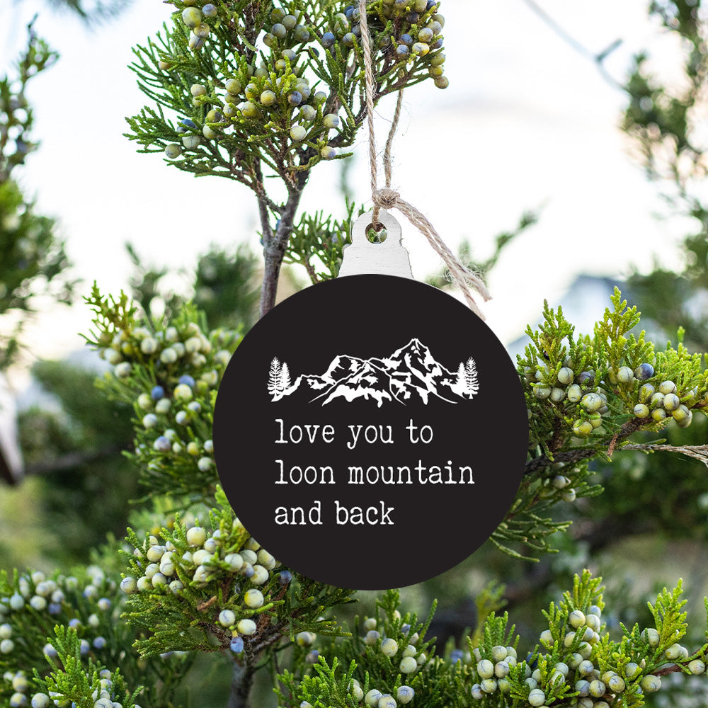 Love You To Mountains Personalized Ornament