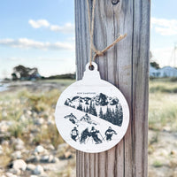 Retro Ski Personalized Ornament