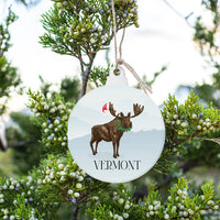 Santa Moose Personalized Ornament