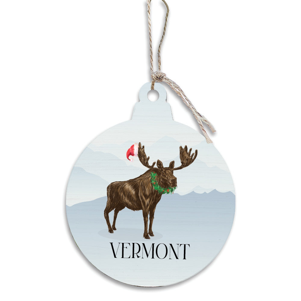 Santa Moose Personalized Ornament