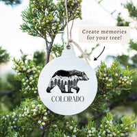 Mountains Bear Personalized Ornament