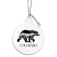 Mountain Scape Bear Personalized Ornament