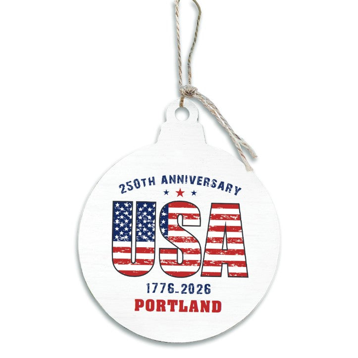 USA 250th Anniversary Personalized Ornament