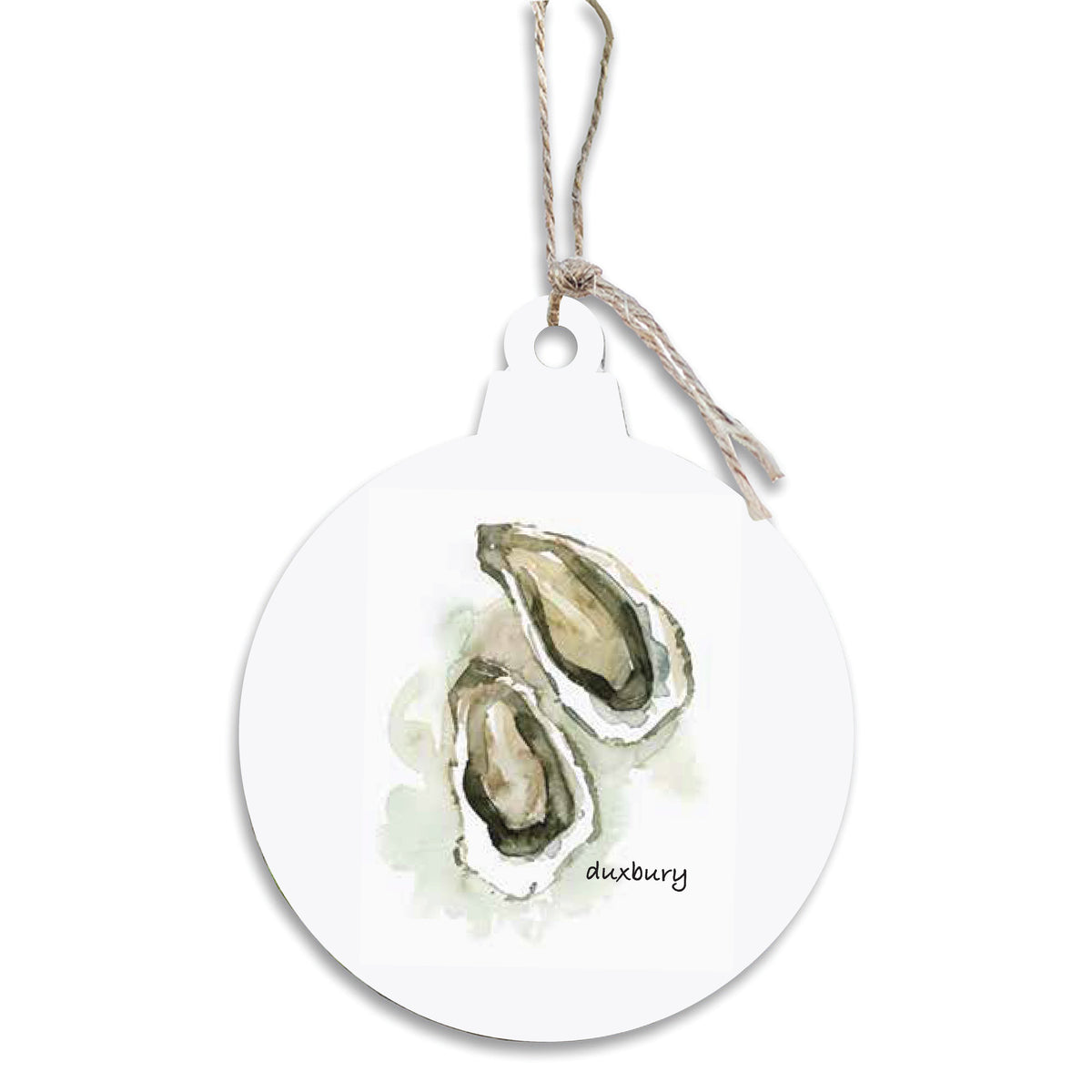 Watercolor Oysters Personalized Ornament