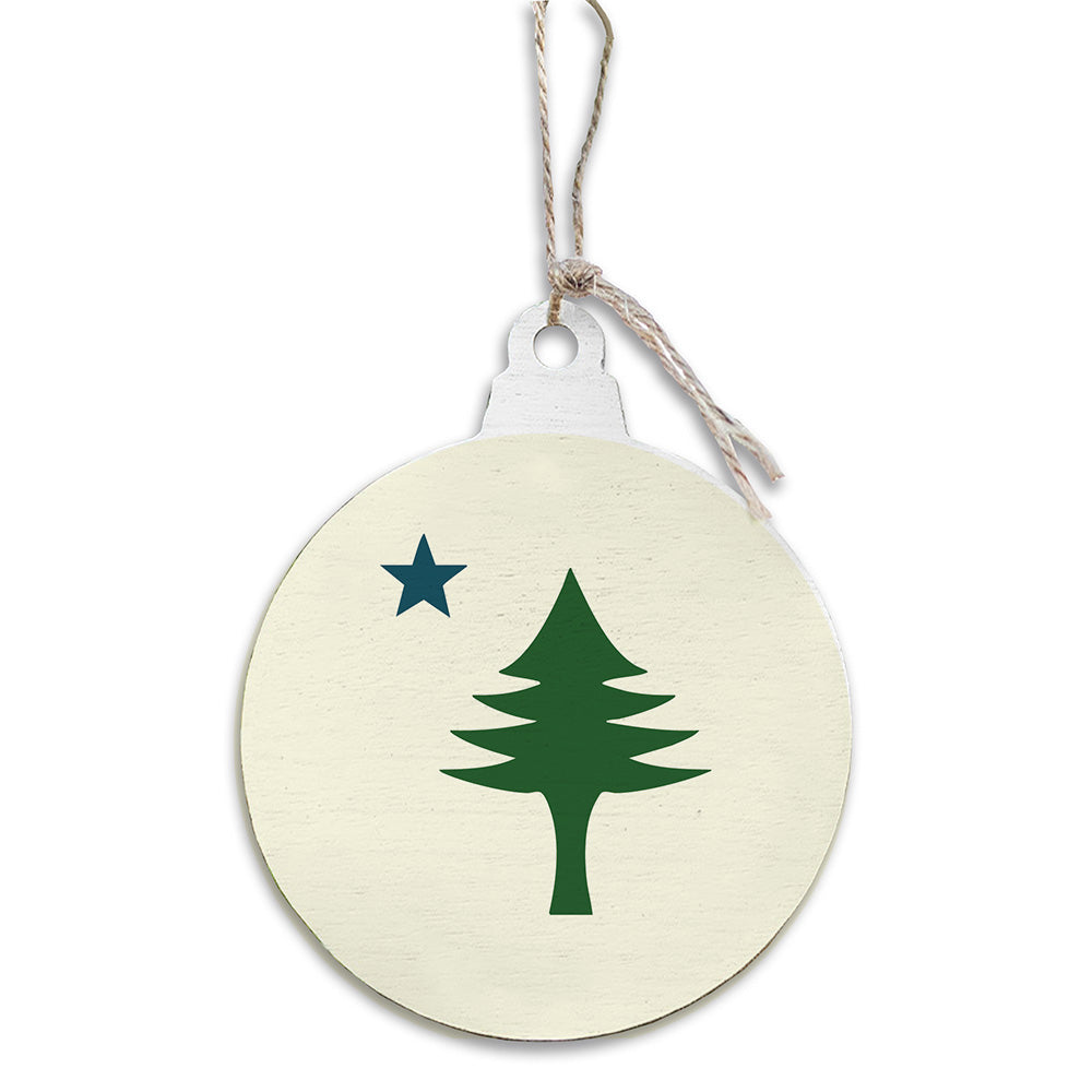 Maine Flag Symbol Ornament