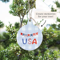 USA Gingham Ornament