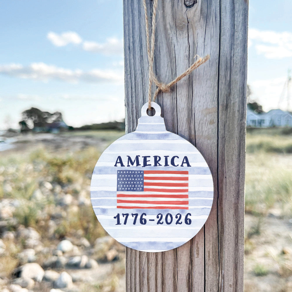 American Flag 1776-2026 Ornament