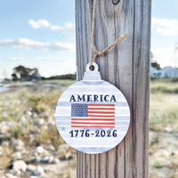 American Flag 1776-2026 Ornament