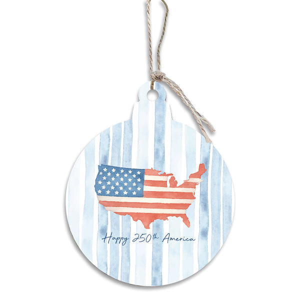USA Happy 250th America Ornament