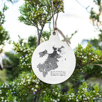Boston Map Scale Ornament
