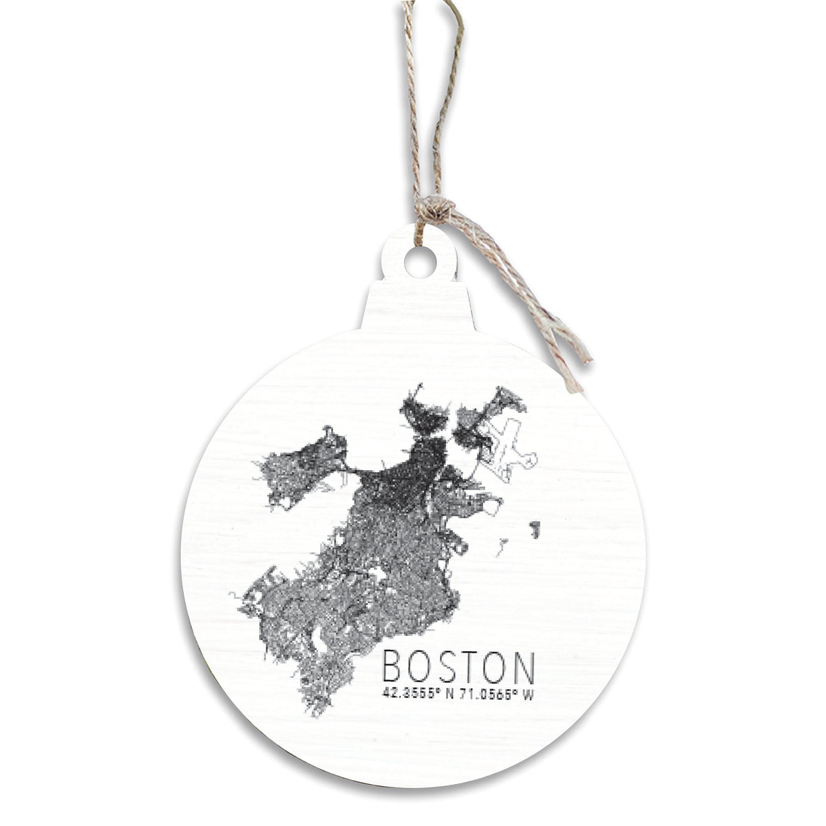 Boston Map Scale Ornament