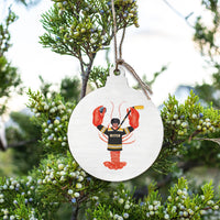 Boston Hockey Lobster Ornament
