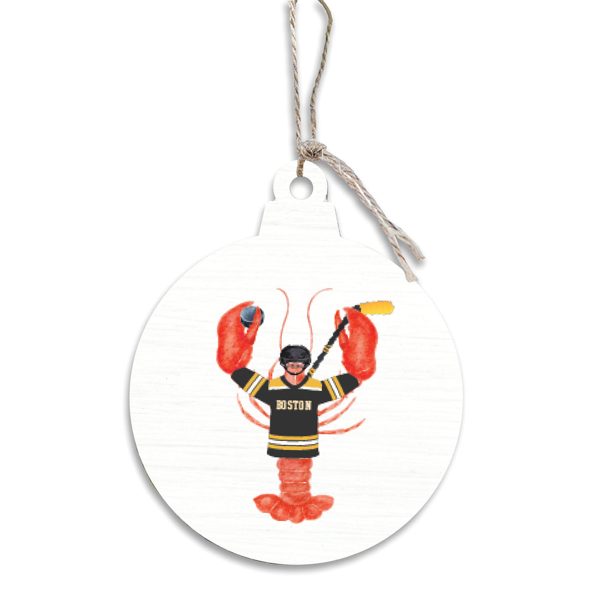 Boston Hockey Lobster Ornament