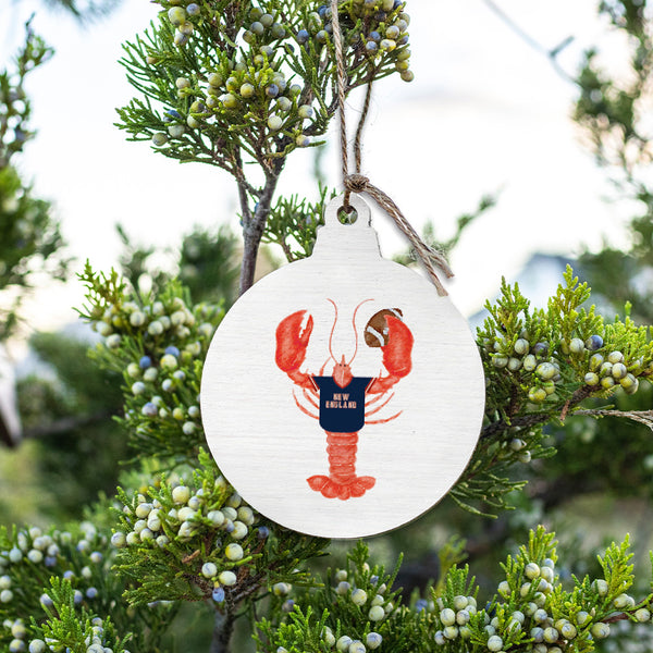 New England Football Lobster Ornament