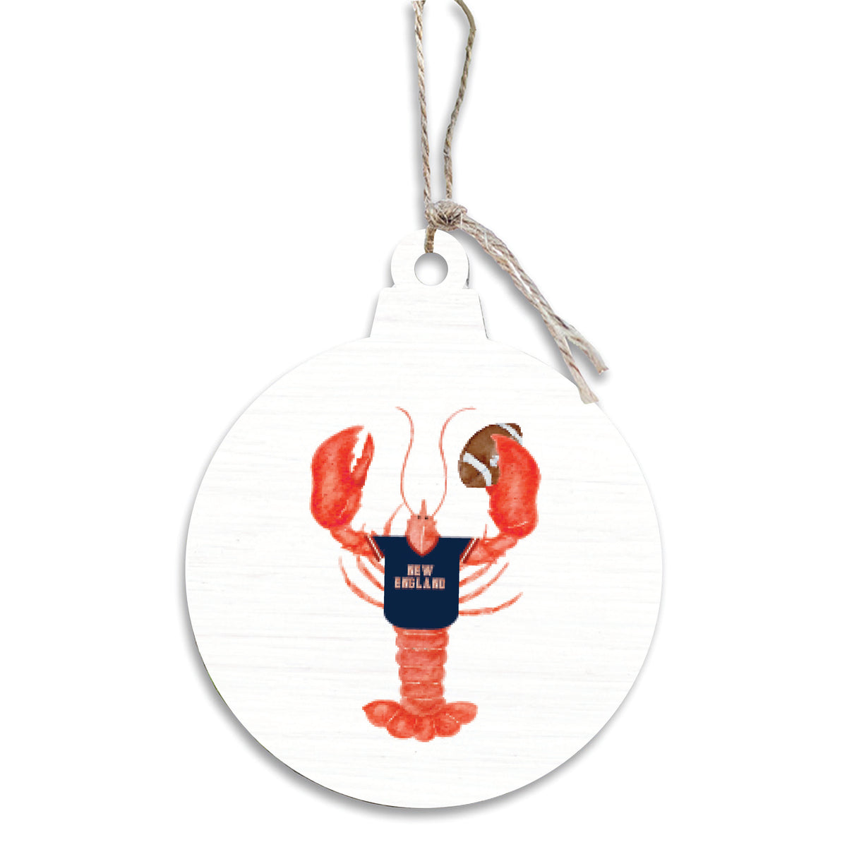New England Football Lobster Ornament