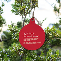 Boston Go Sox Definition Ornament