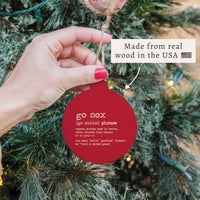 Boston Go Sox Definition Ornament