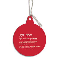 Boston Go Sox Definition Ornament