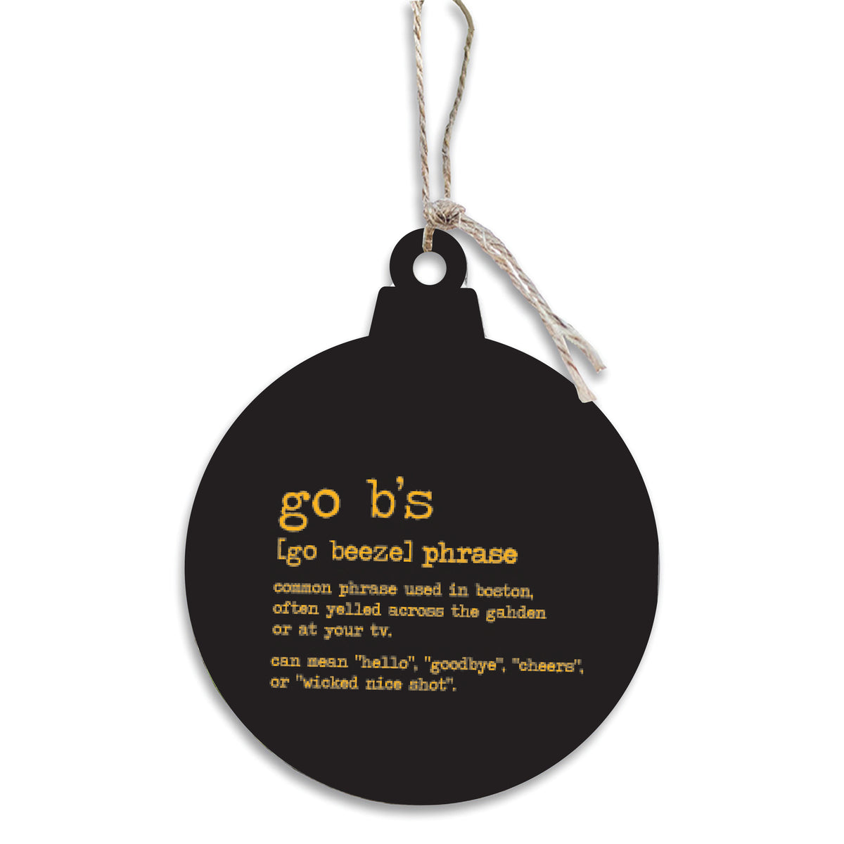 Boston Go B's Definition Ornament