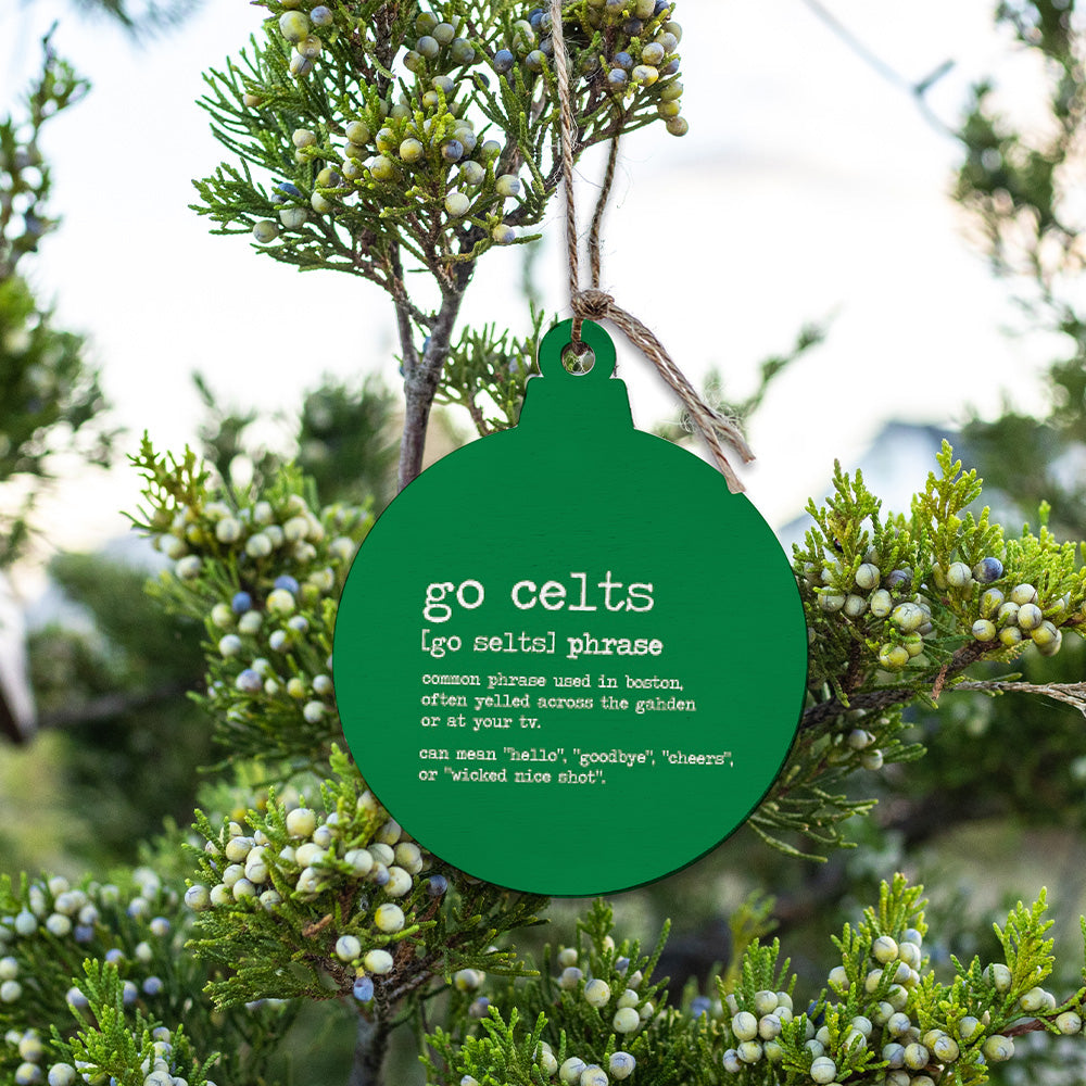 Boston Go Celts Definition Ornament