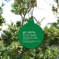 Boston Go Celts Definition Ornament
