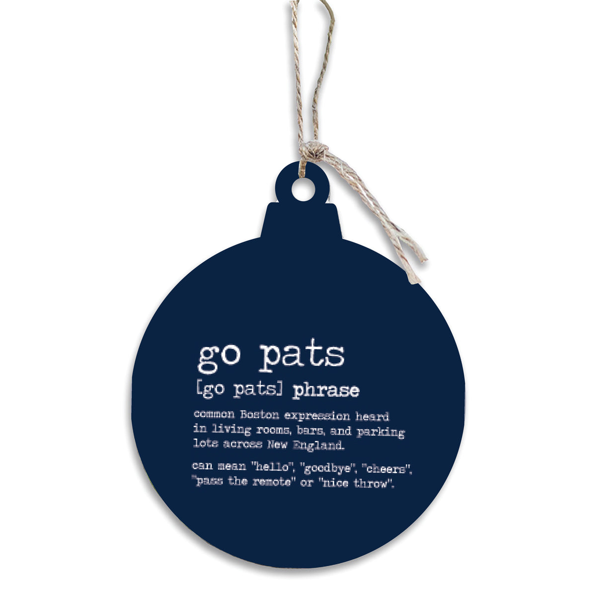 Go Pats Boston Expression Ornament