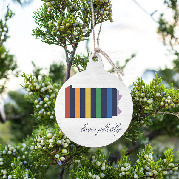 Philly Love Rainbow Ornament