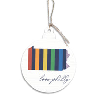 Philly Love Rainbow Ornament