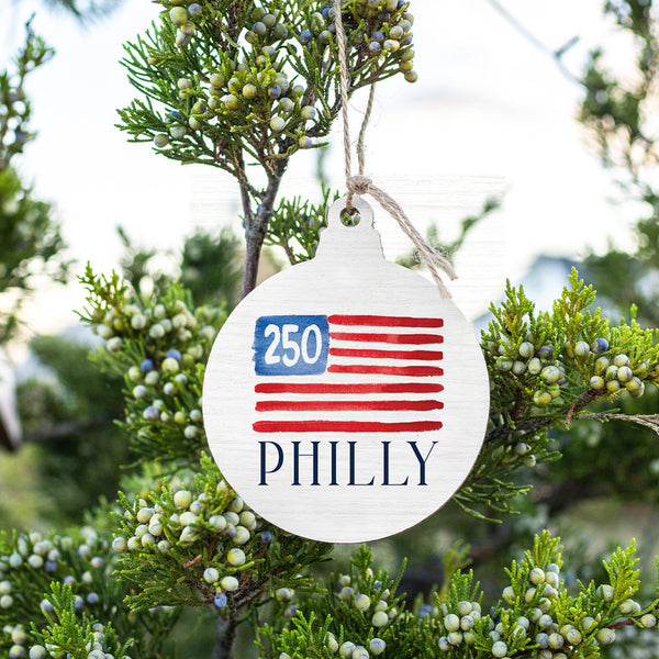 Philly America 250 Flag Ornament