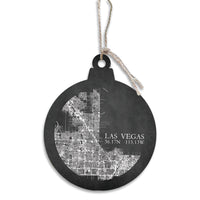 Las Vegas Charcoal City Grid Ornament