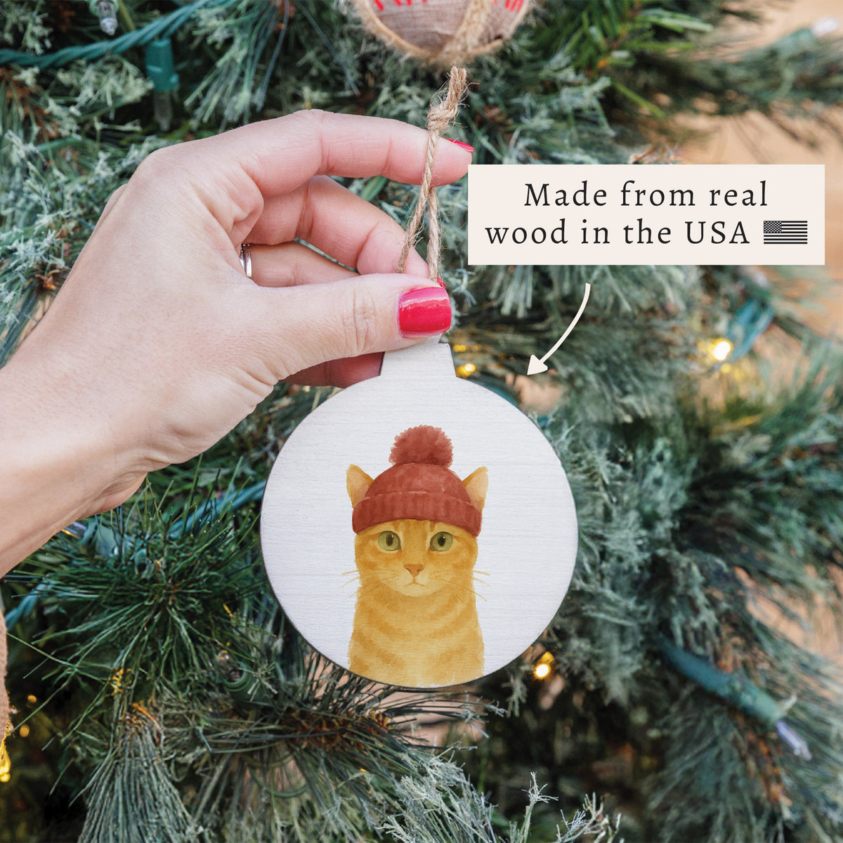 Winter Cat Ornament