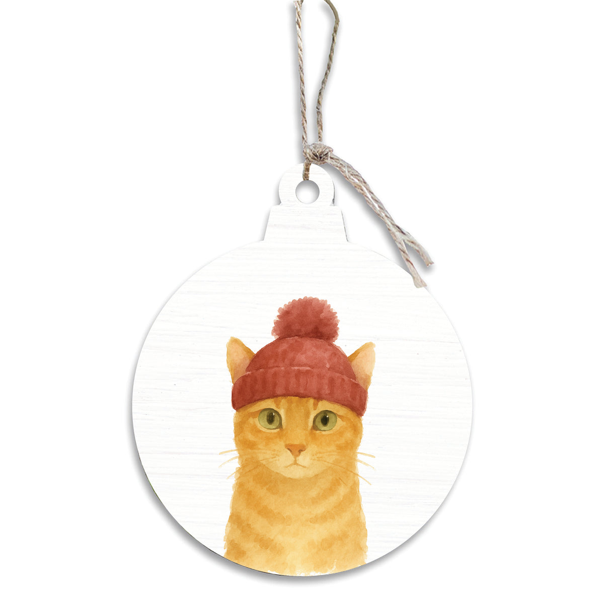 Cat Winter Hat Ornament