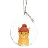 Cat Winter Hat Ornament