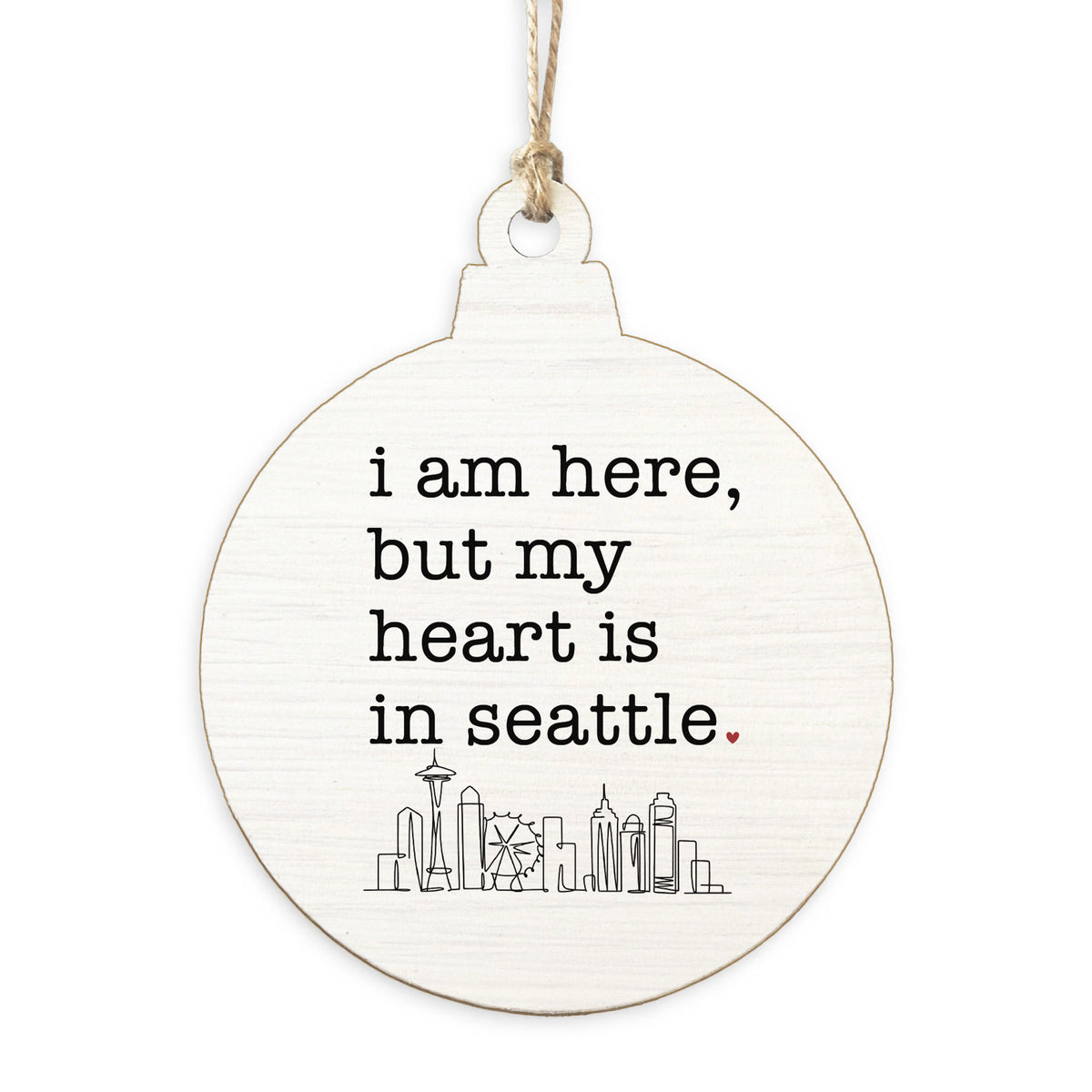 My Heart Is In Seattle Ornament