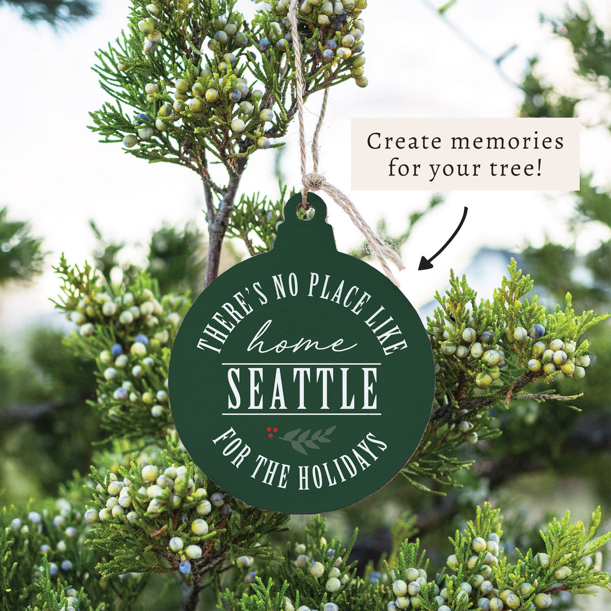 Seattle No Place Like Ornament