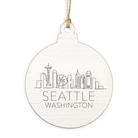 Seattle Washington Line Art Ornament