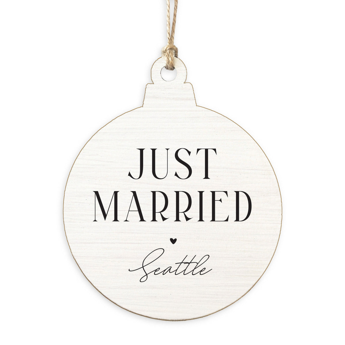 Just Married Seattle Ornament