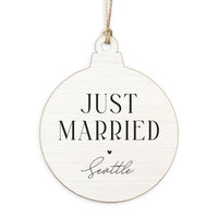 Just Married Seattle Ornament