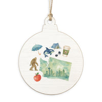 Seattle Washington State Icons Ornament