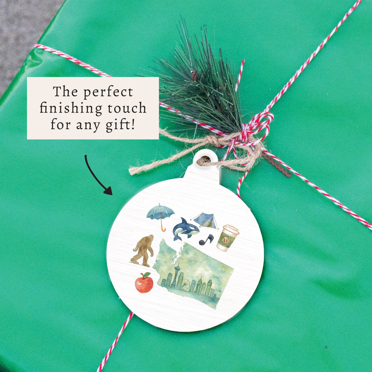 Seattle Washington State Icons Ornament