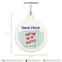 Seattle Guest Check Ornament