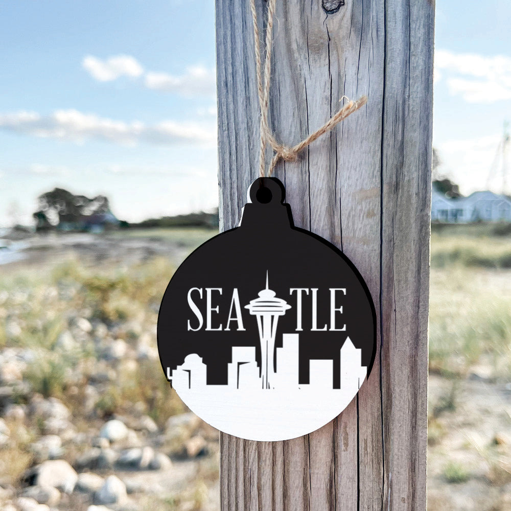 Seattle City Outline Ornament