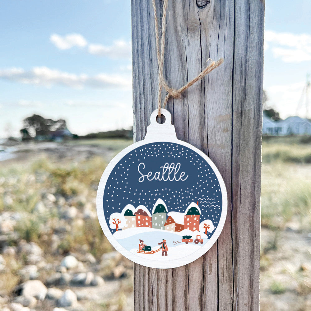 Seattle Snow Globe Ornament