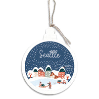 Seattle Snow Globe Ornament
